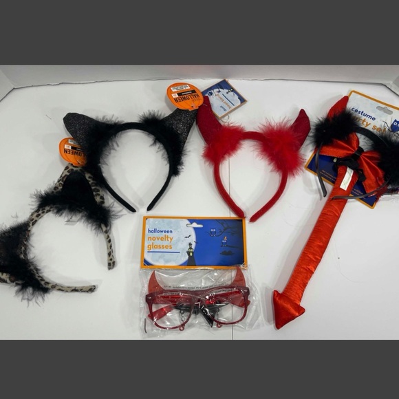 🎃 NWT Bundle – 10+ Halloween Headbands, Accessories & Glow Sticks - Picture 3 of 5